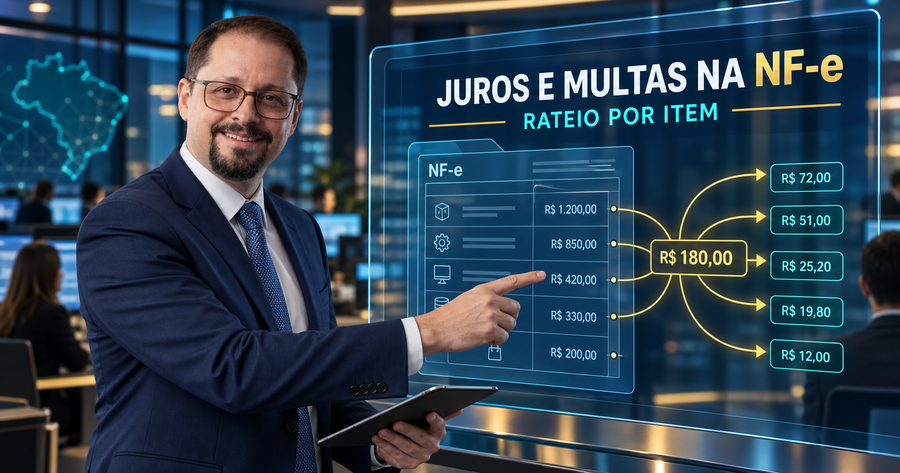 Como Distribuir Encargos de Juros e Multas na NF-e