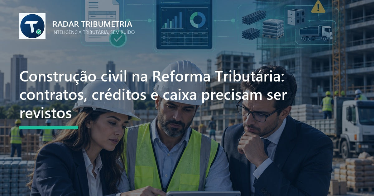 Construção civil na Reforma Tributária: contratos, créditos e caixa precisam ser revistos